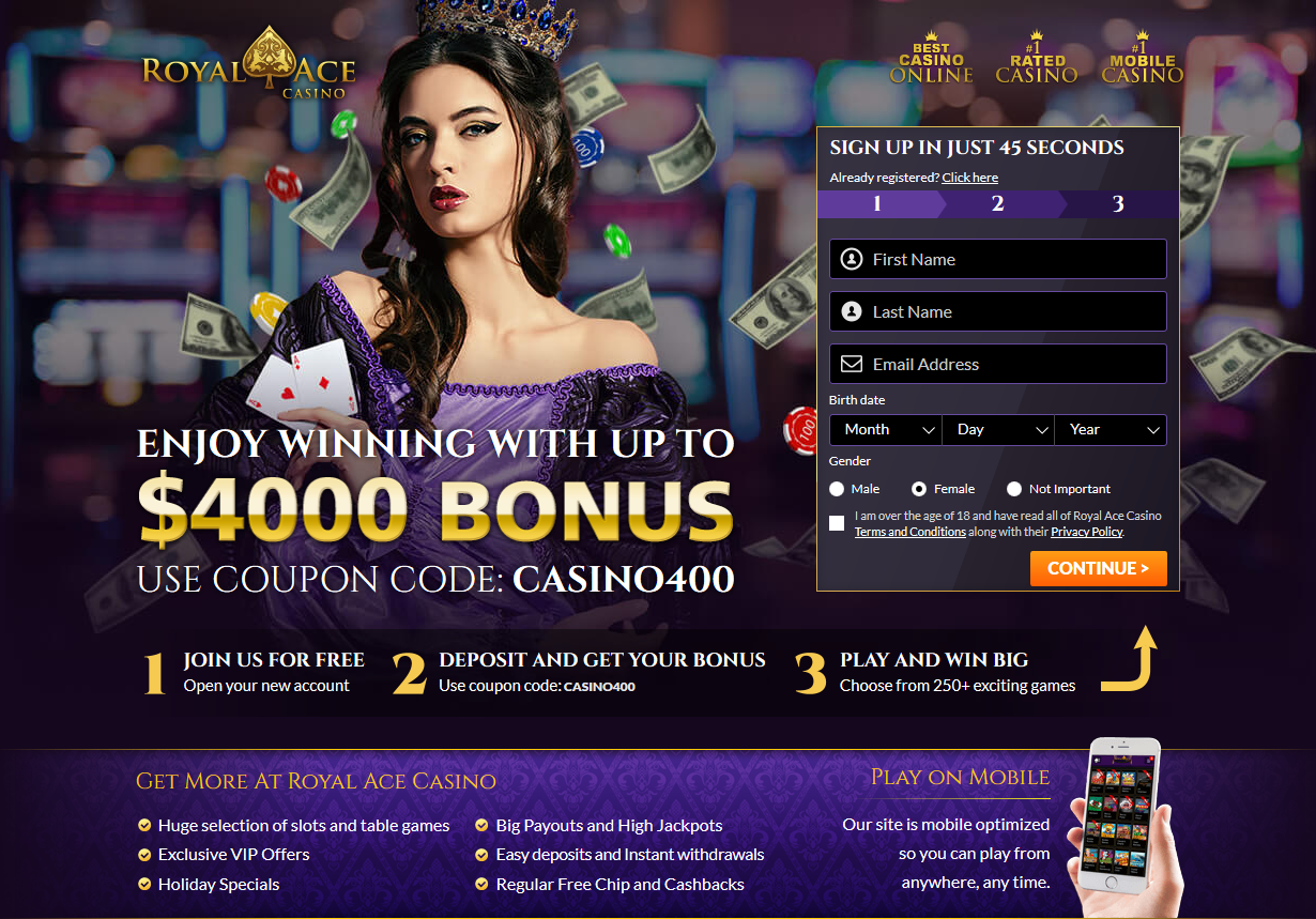 free bonus royal ace casino